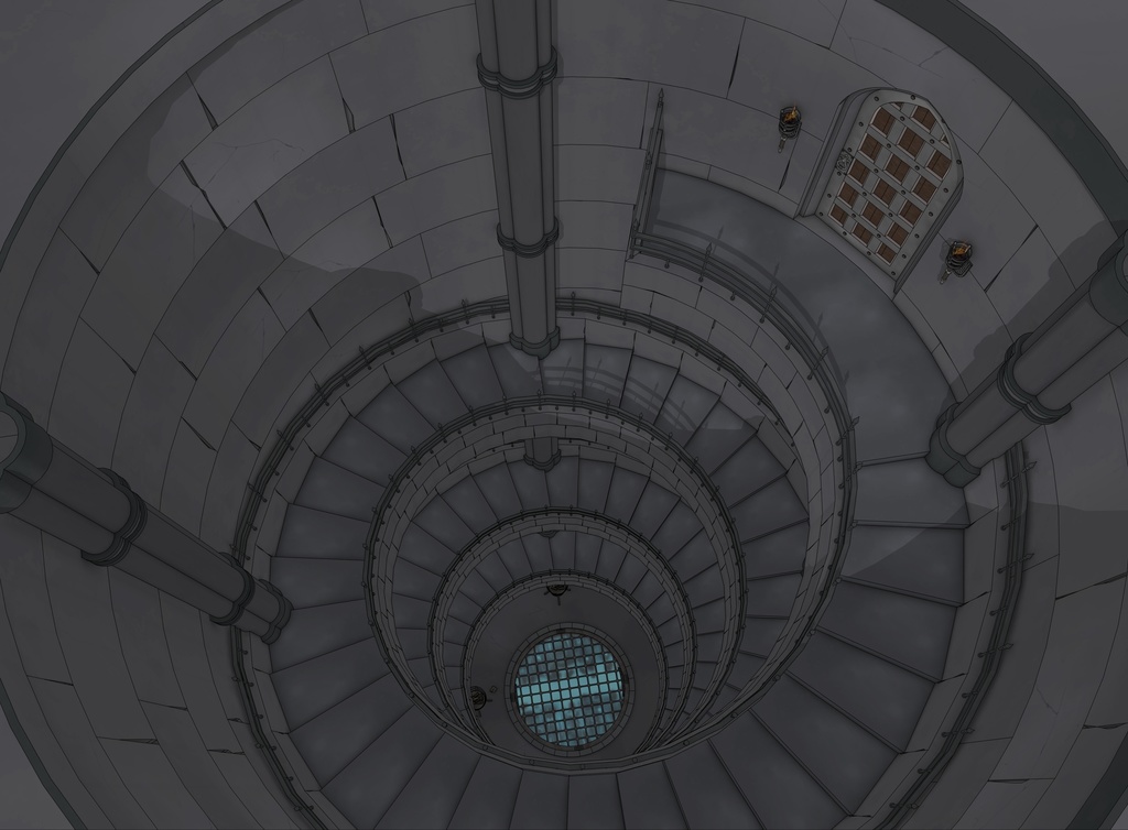 北部ゴシック城セット|外部 + 10種の内部空間|中世ゴシック 3D背景素材(SketchUp)