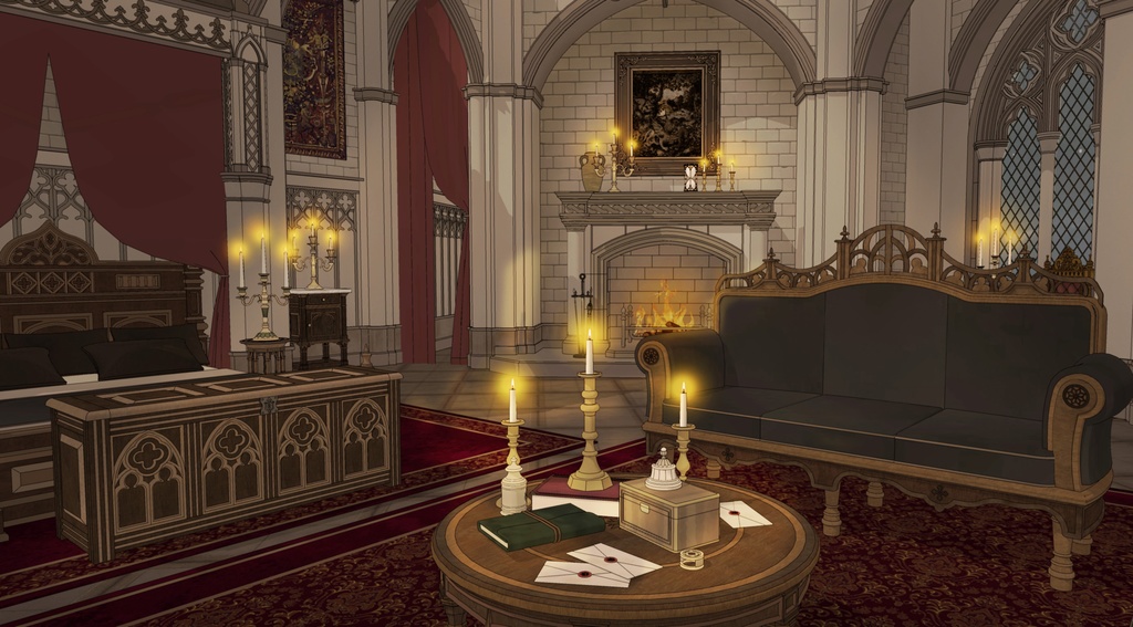 北部ゴシック城セット|外部 + 10種の内部空間|中世ゴシック 3D背景素材(SketchUp)