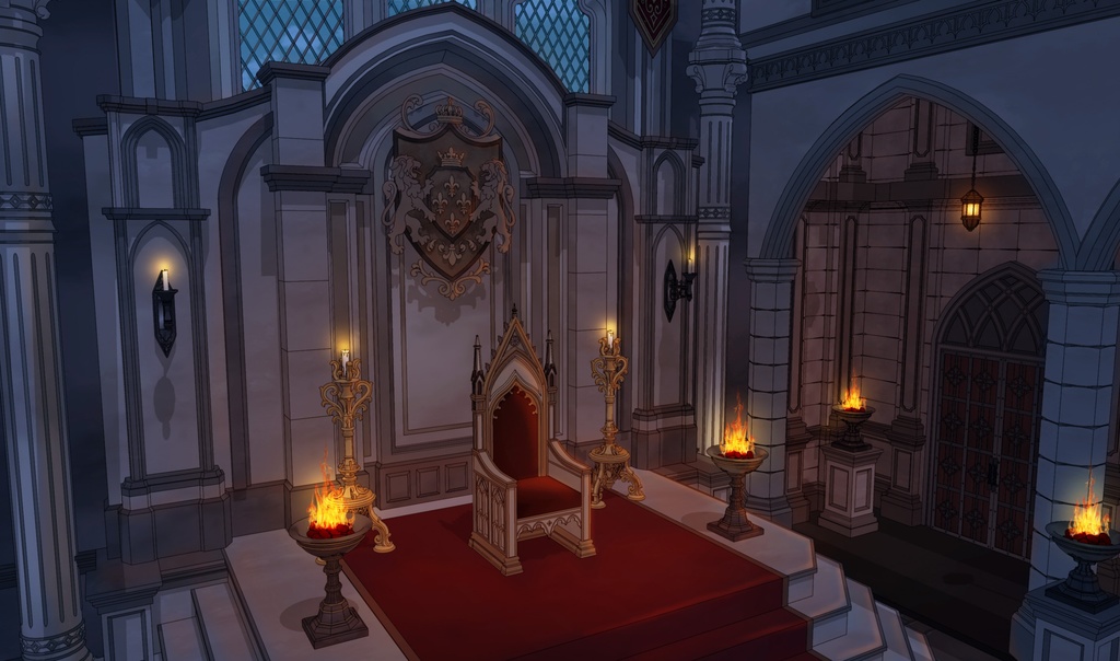 北部ゴシック城セット|外部 + 10種の内部空間|中世ゴシック 3D背景素材(SketchUp)