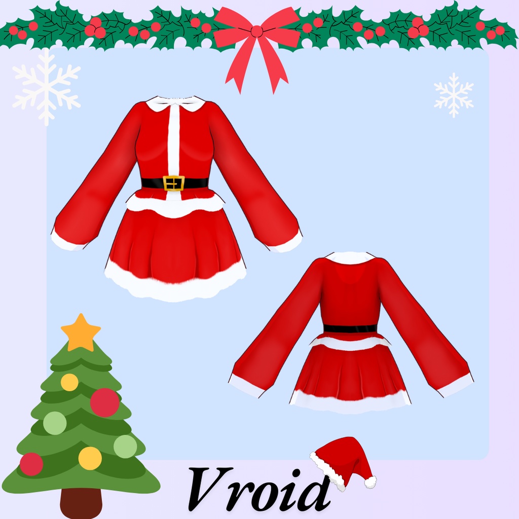 Santa Vroid dress. Christmas dress for Vroid