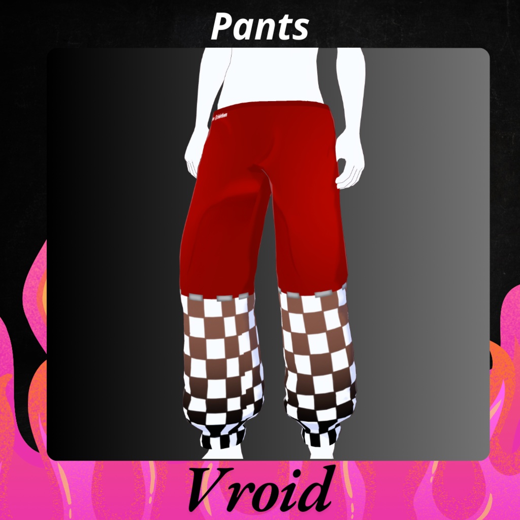 Pants Red Vroid