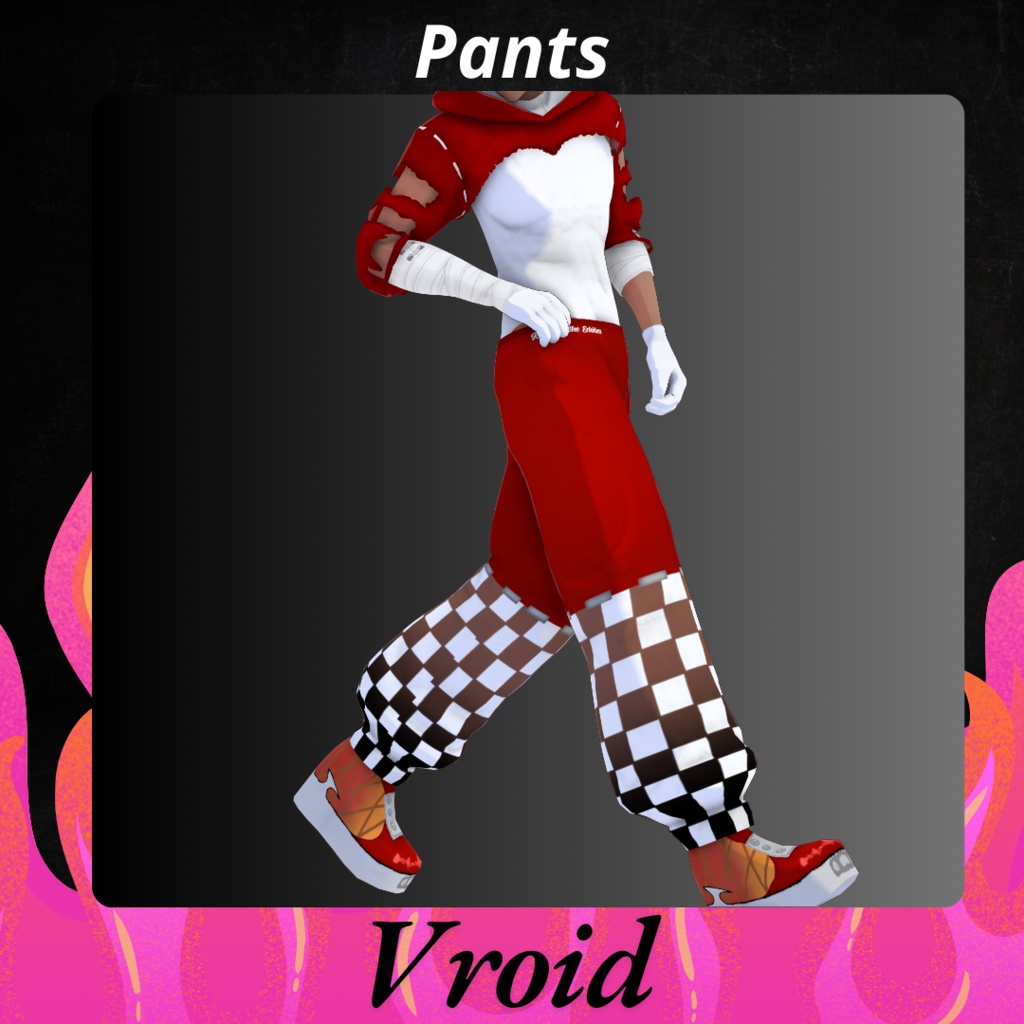 Pants Red Vroid