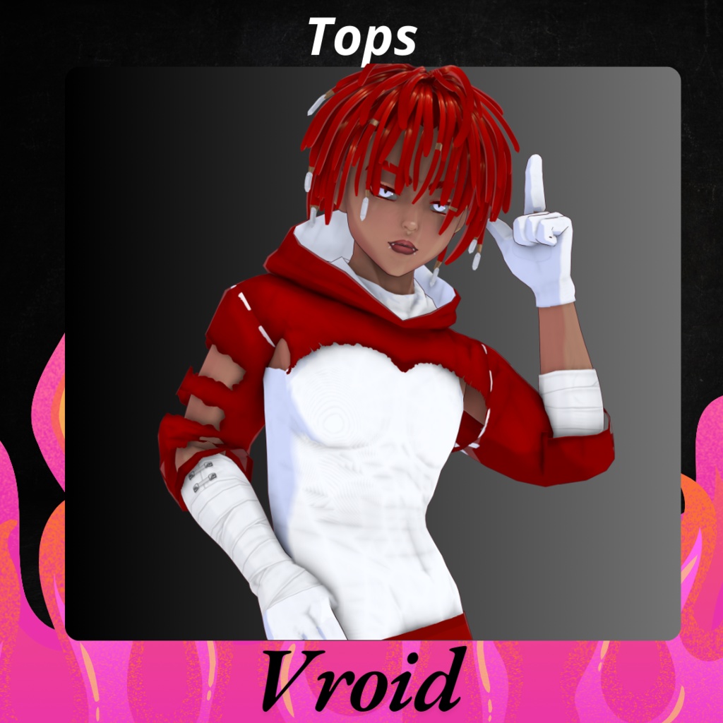 Tops Red {VROID}