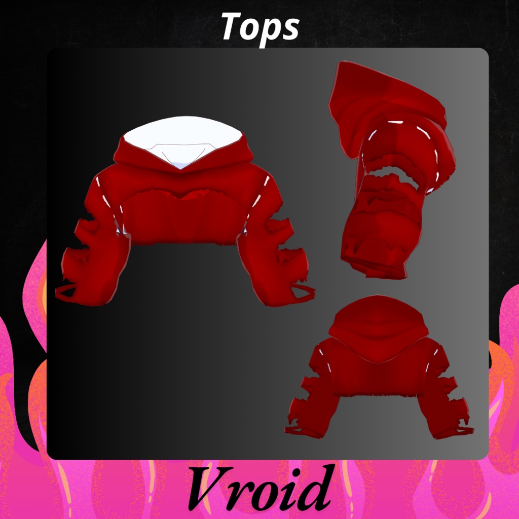 Tops Red {VROID}