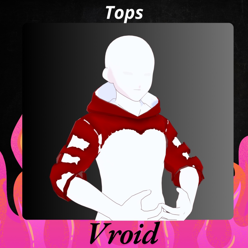 Tops Red {VROID}