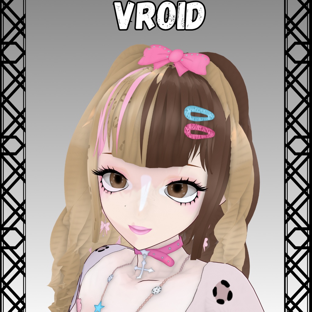 VRoid full Gyaru costume / cute pink outfit