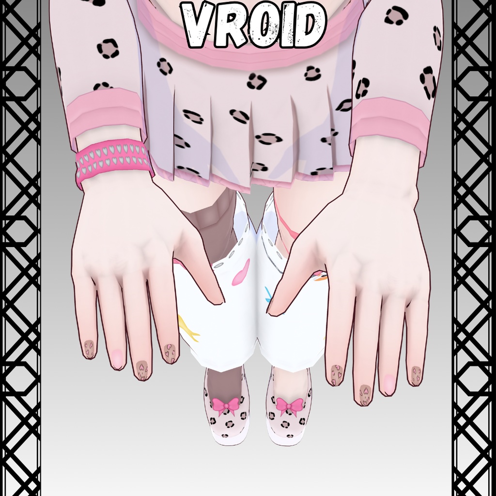 VRoid full Gyaru costume / cute pink outfit