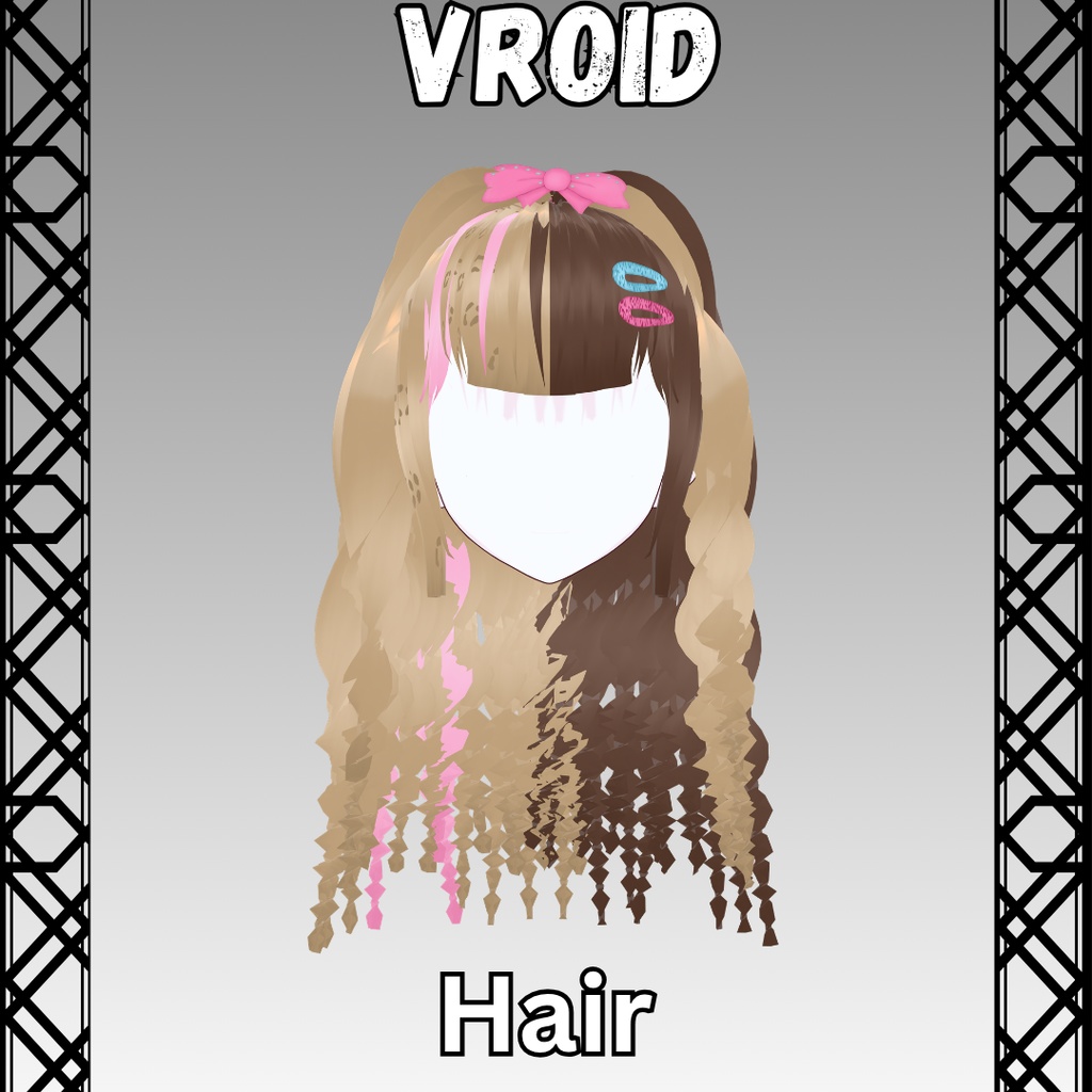 VRoid Hair Gyaru costume / cute pink hair