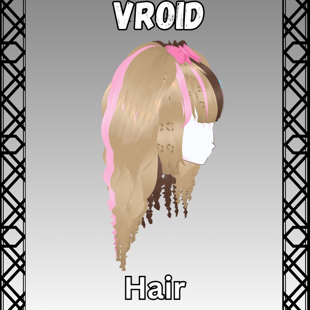 VRoid Hair Gyaru costume / cute pink hair