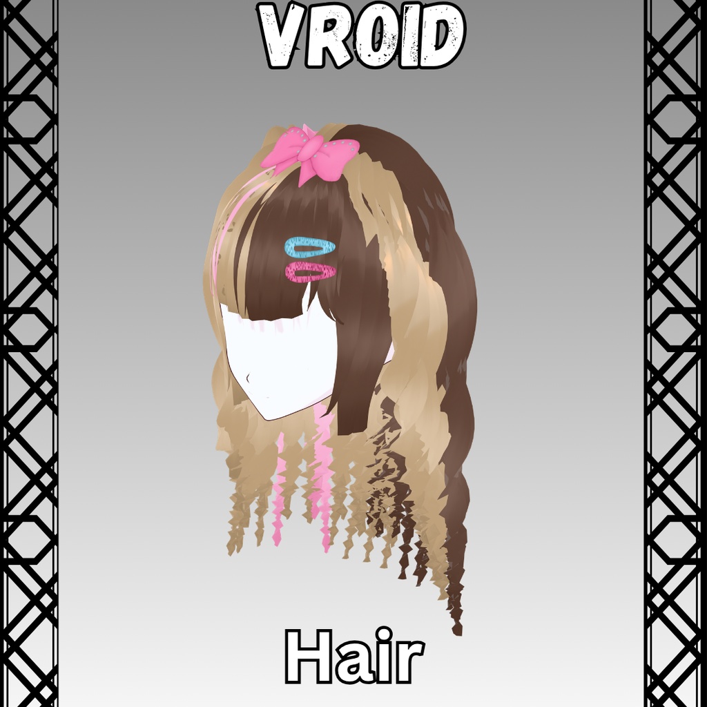VRoid Hair Gyaru costume / cute pink hair