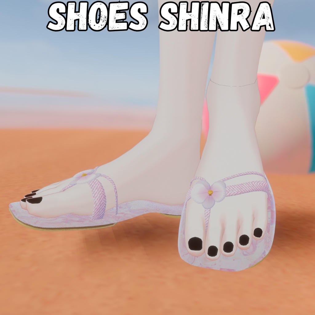 Free Beach Sandals for Shinra (VRChat / FBX)