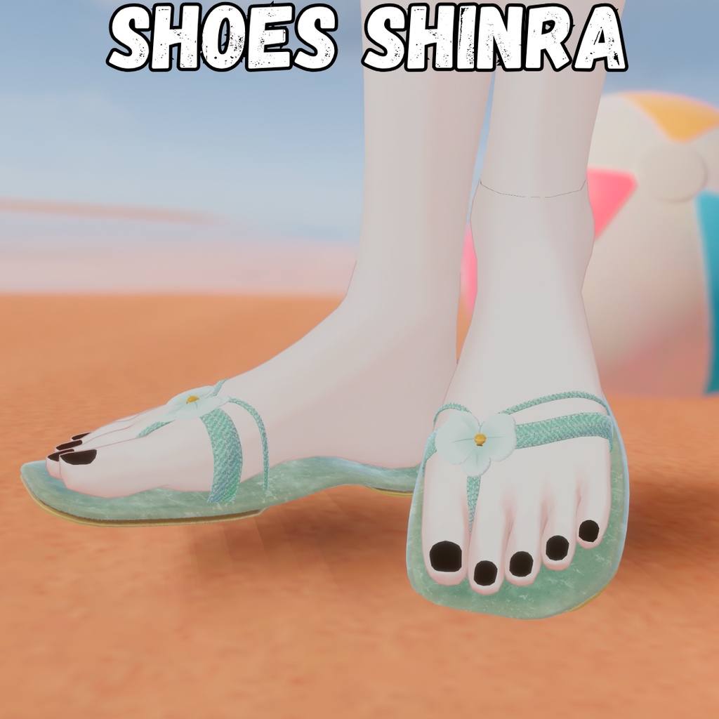 Free Beach Sandals for Shinra (VRChat / FBX)