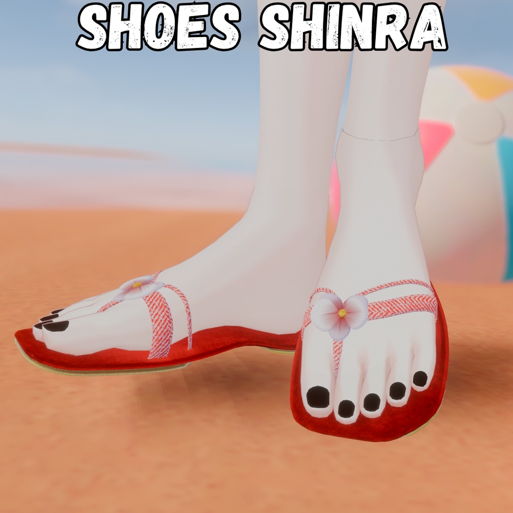 Free Beach Sandals for Shinra (VRChat / FBX)