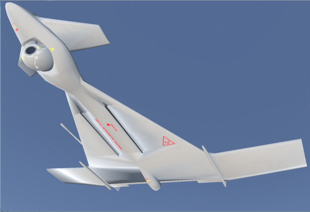 先進無人航空機(UAV)3Dモデル