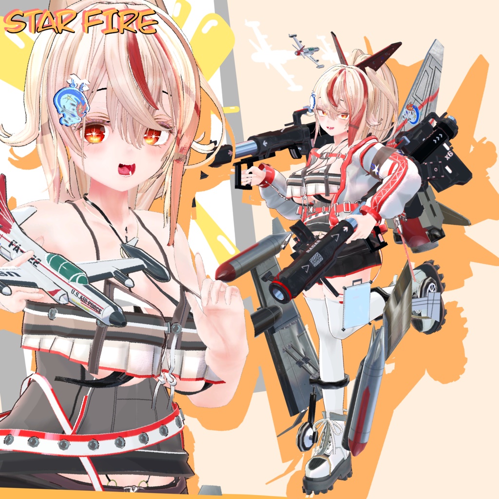 【3Dモデル】StarFire -スターファイア-機体モデル付き