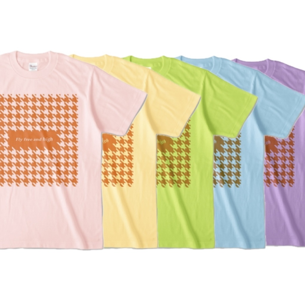 千鳥格子カラーTシャツ