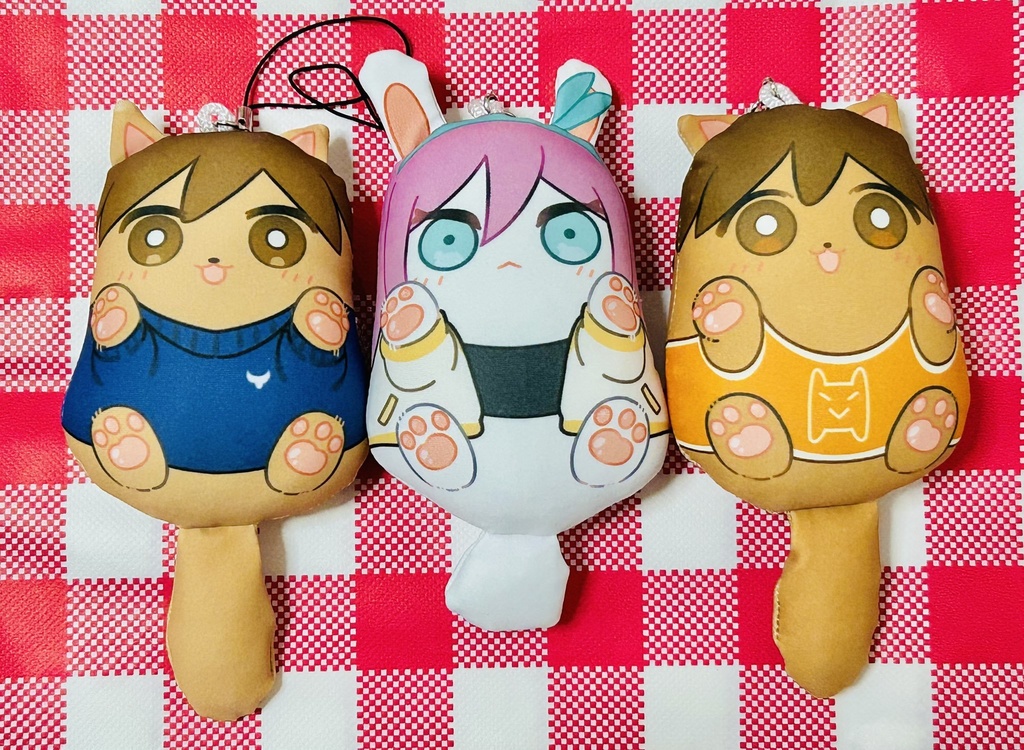 OMOCHI みみ&しっぽ付きクッションストラップ