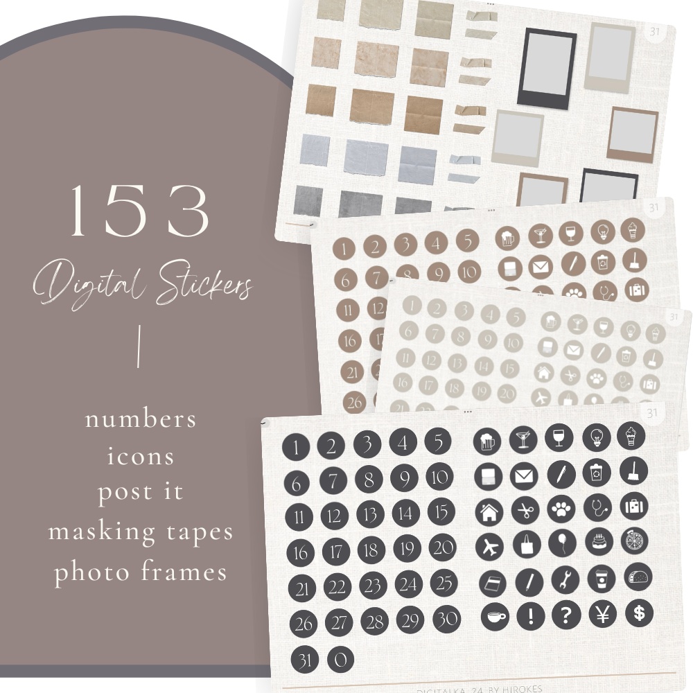 153個|デジタルステッカー|コラージュステッカー|Goodnotes file|PNG file