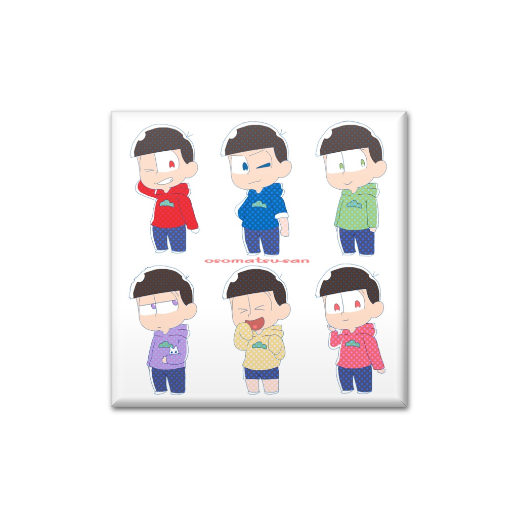 Osomatsu ６子缶バッチ Mikado Booth Booth