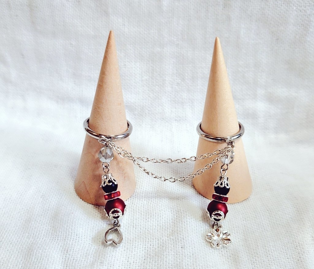 【受注生産】赤×黒セットアクセサリー【コーデ例有】