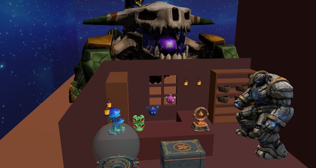 魔法系ワールド向け 3Dモデルセット|小道具・魔物・植物 11点|Unity対応