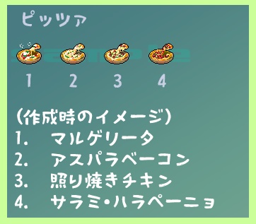 【ドット】食べ物アイコン4種