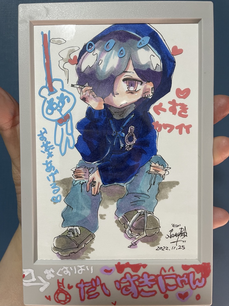 チェキ風原画くびつり