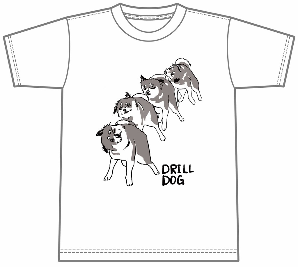 ドリル犬シャツ