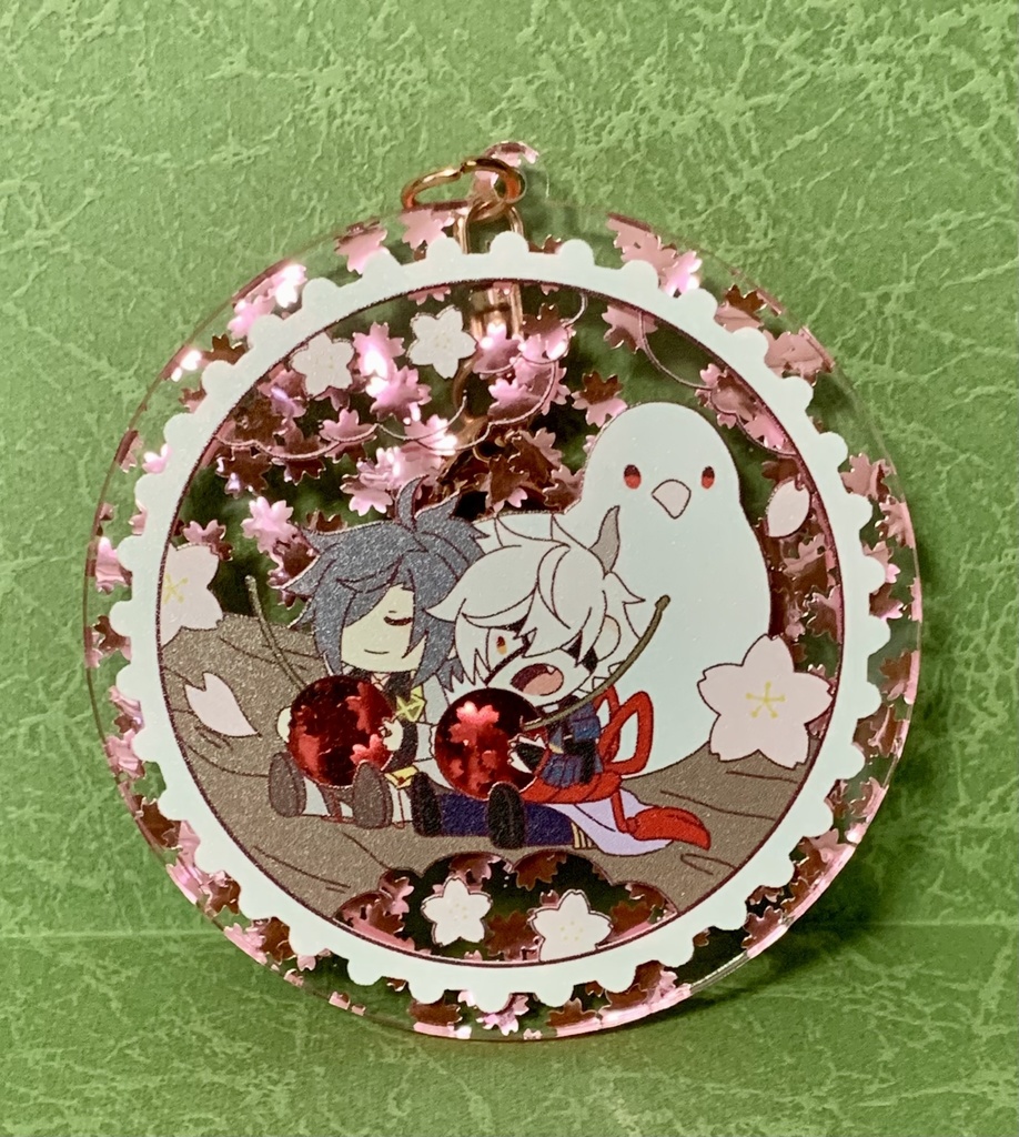 桜と白鳩と典鬼アクキー