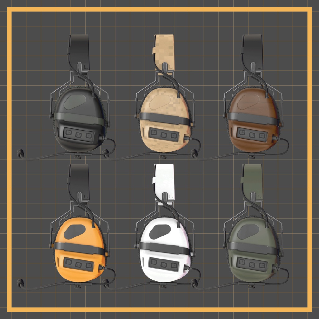 戦術ヘッドセット / CombatHeadset 【VRChat想定】
