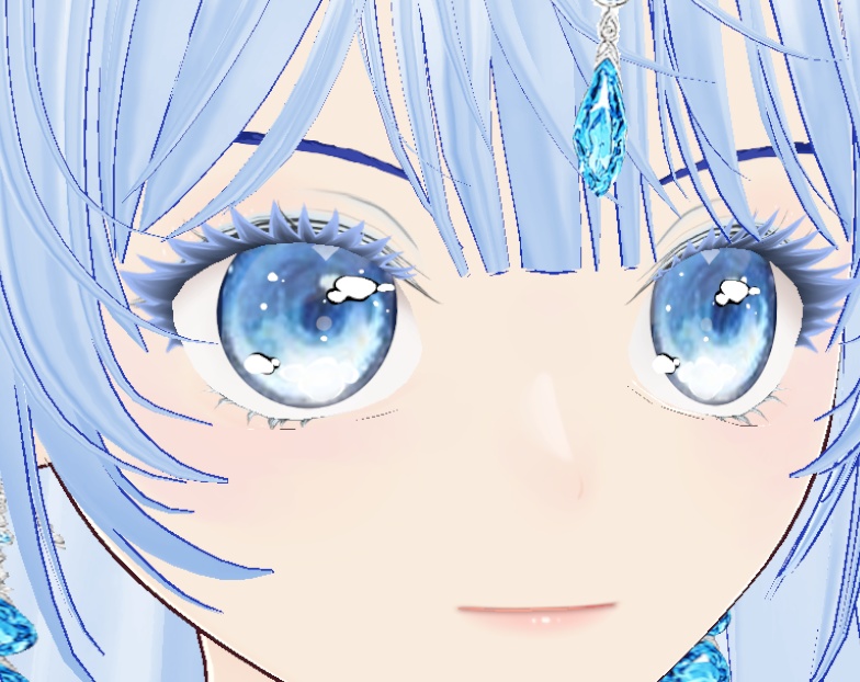 《Azure Crown - Free Bonus》Hair & Eye Texture Set for Vroid