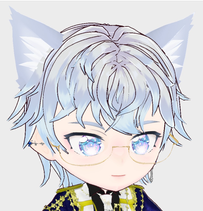 【VRoid Hairstyle Asset】Ice Blue Short Hair