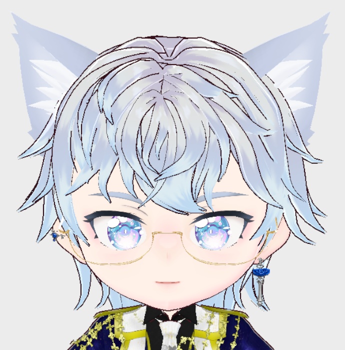 【VRoid Hairstyle Asset】Ice Blue Short Hair