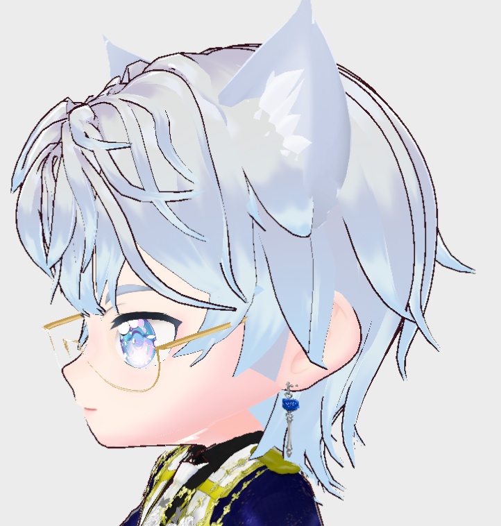 【VRoid Hairstyle Asset】Ice Blue Short Hair