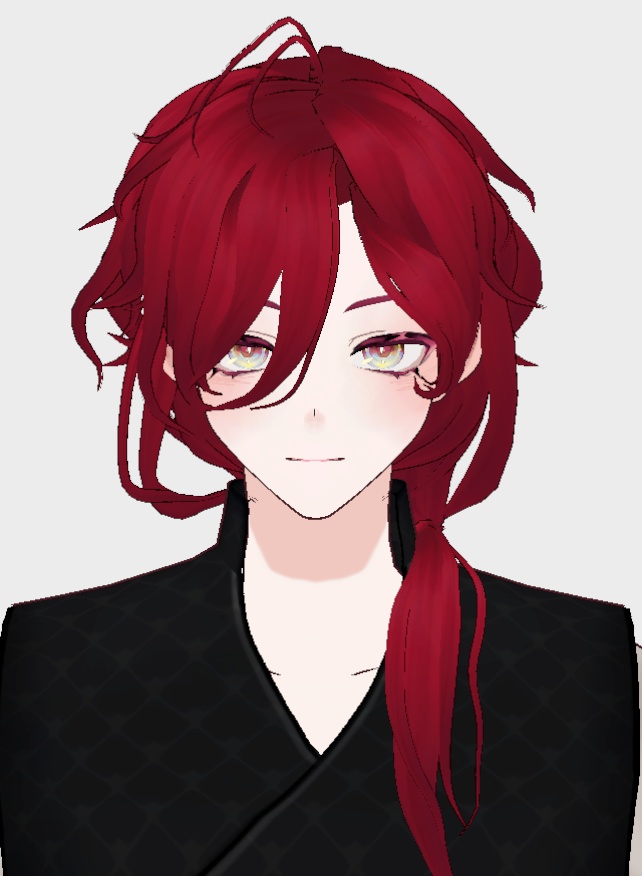 Tousled Side Ponytail Hair Preset / Messy Red Hair