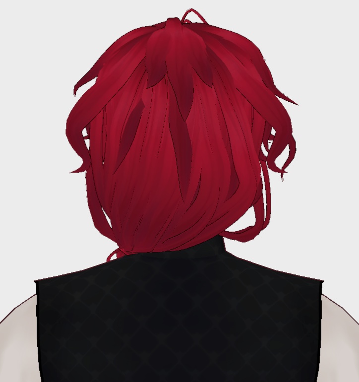 Tousled Side Ponytail Hair Preset / Messy Red Hair