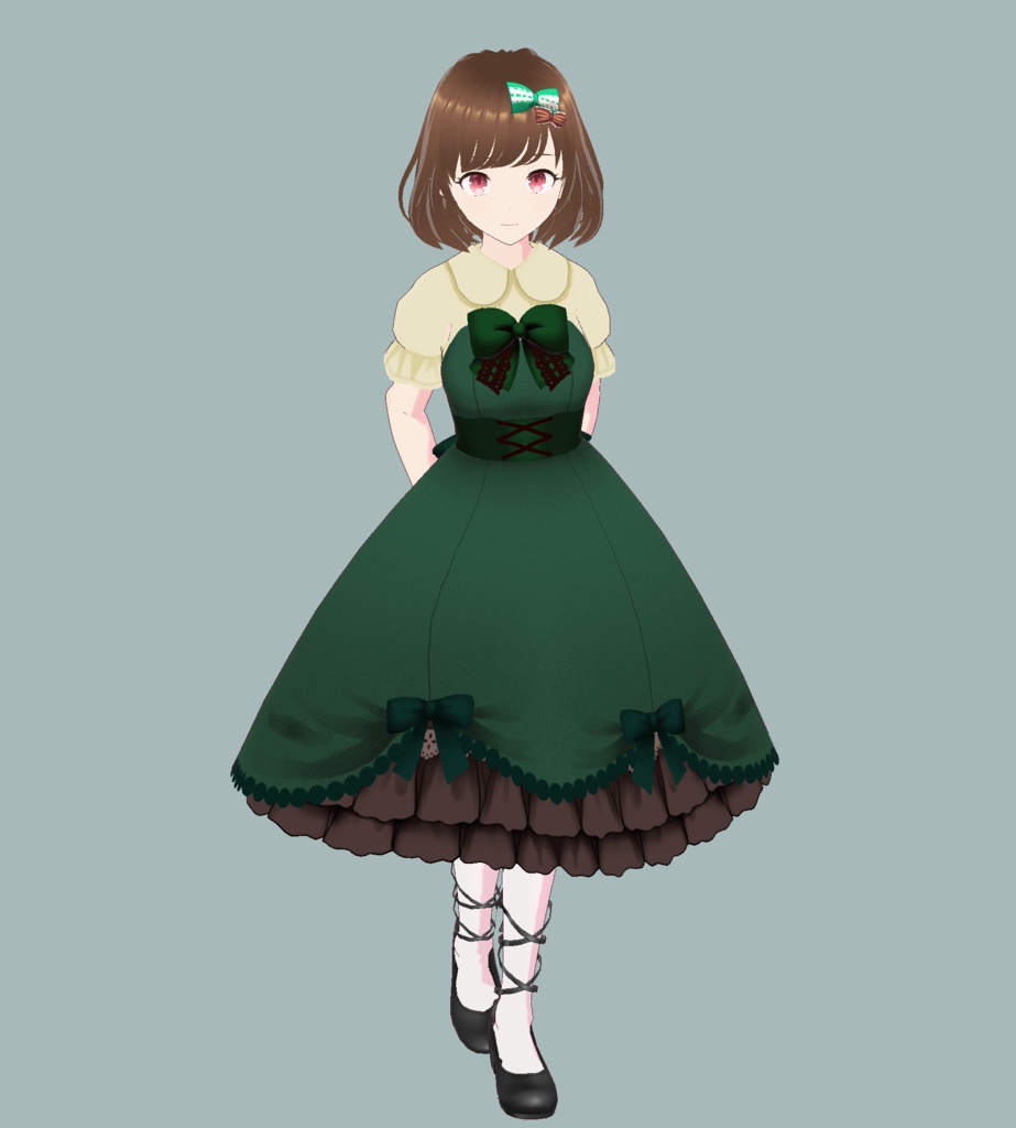 【#Vroid】エレガントドレスコーデセット #クラウンドール