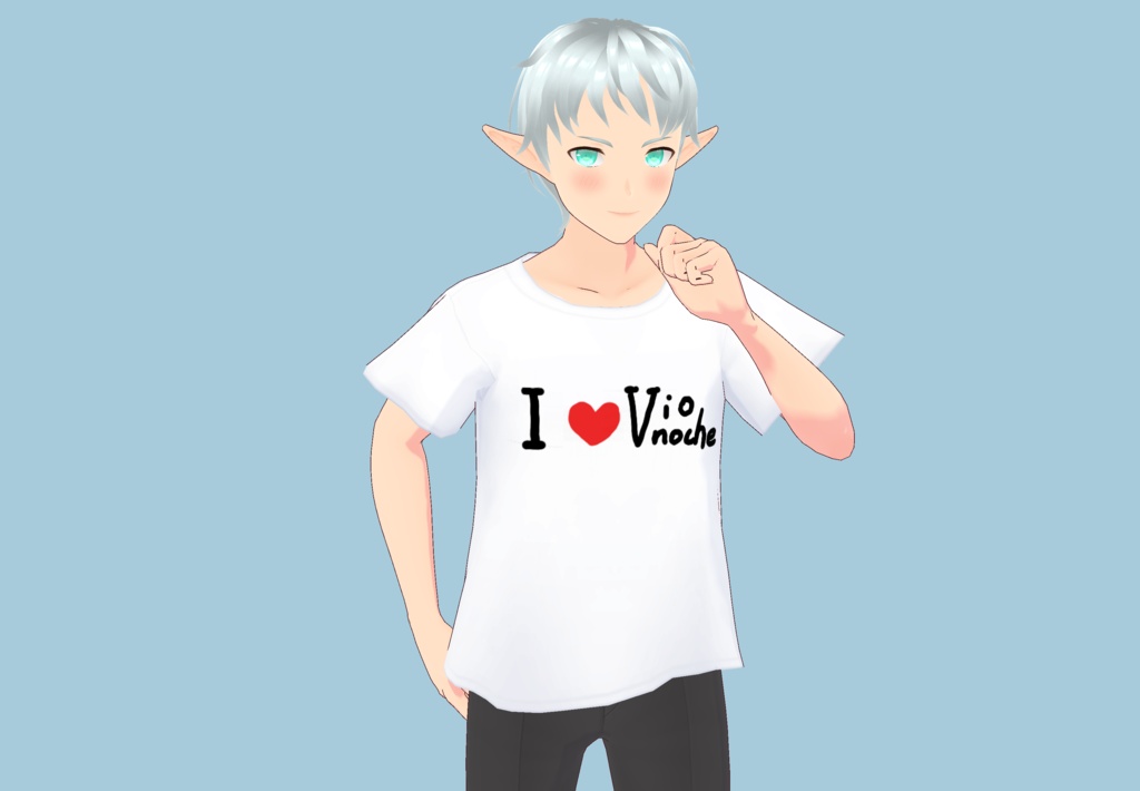 【Vroid】無料配布アイラブTシャツ【DL】