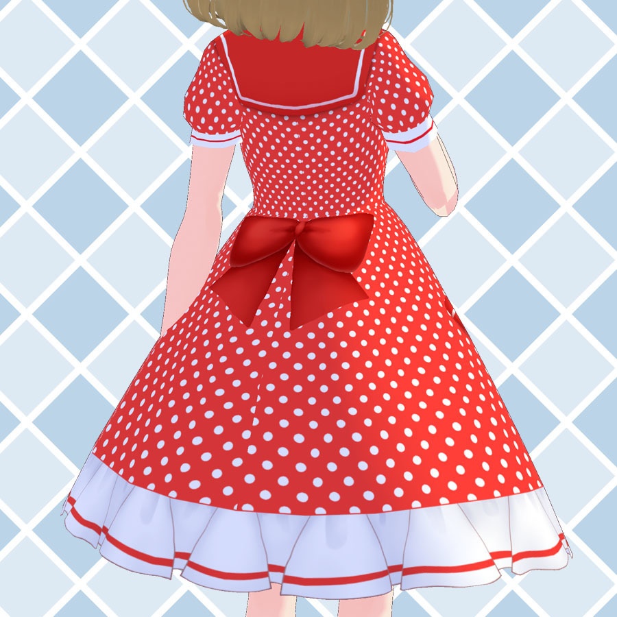 【#Vroid】セーラーワンピース #クラウンドール