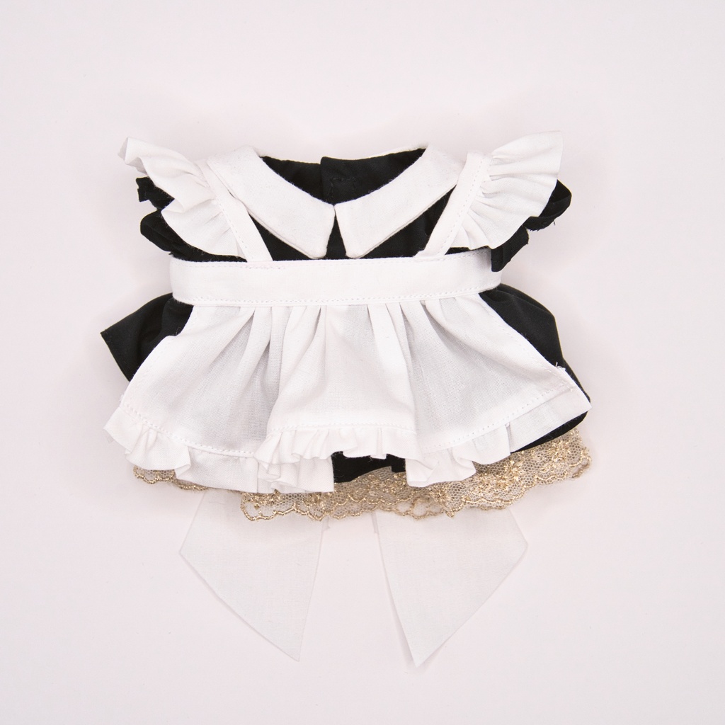 わんぱくメイド服セット① 黒 金刺繍レース