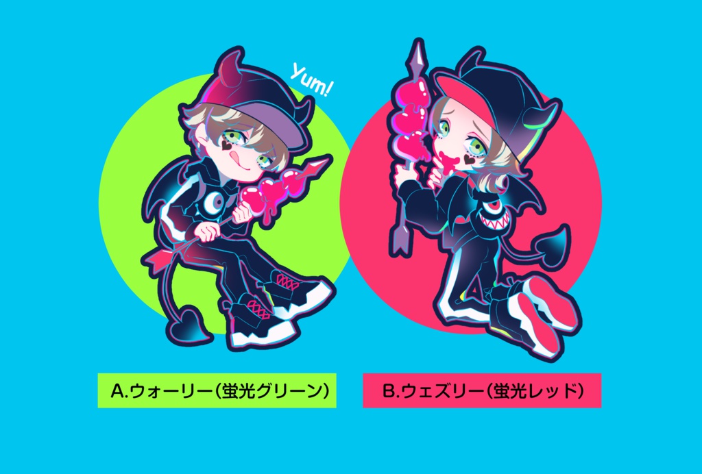 【創作】YYCFアクキー(蛍光)