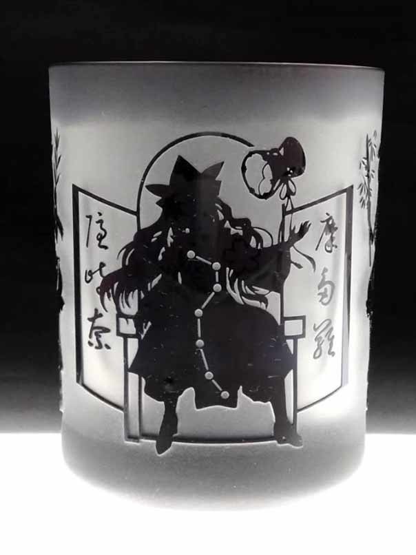 【東方】色被せ(いろきせ)一周彫りロックグラス