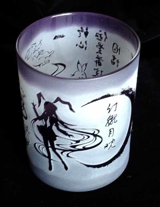 【東方】色被せ(いろきせ)一周彫りロックグラス