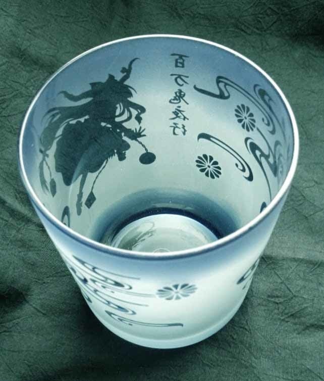 【東方】色被せ(いろきせ)一周彫りロックグラス