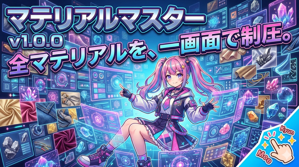 マテリアルマスター (MaterialMaster) v1.0.0 全マテリアルを、一画面で制圧。