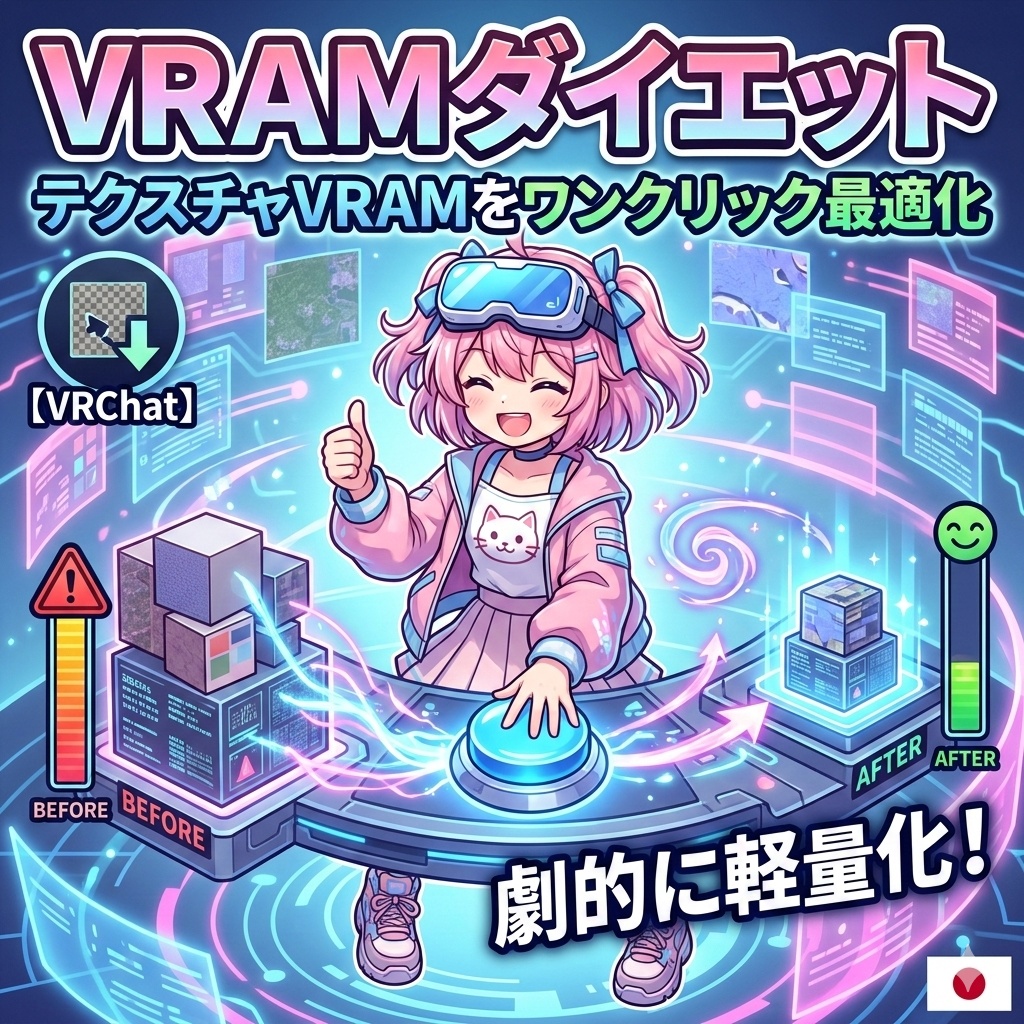 VRAMダイエット - テクスチャVRAMをワンクリック最適化【VRChat】