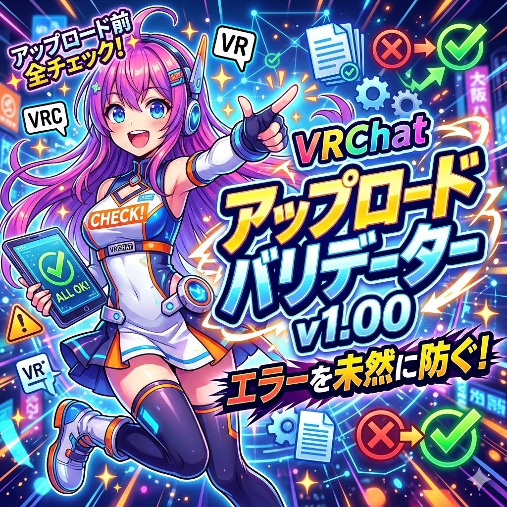 アップロードバリデーター v1.00 - アップロード前に全チェック！エラーを未然に防ぐ【VRChat】