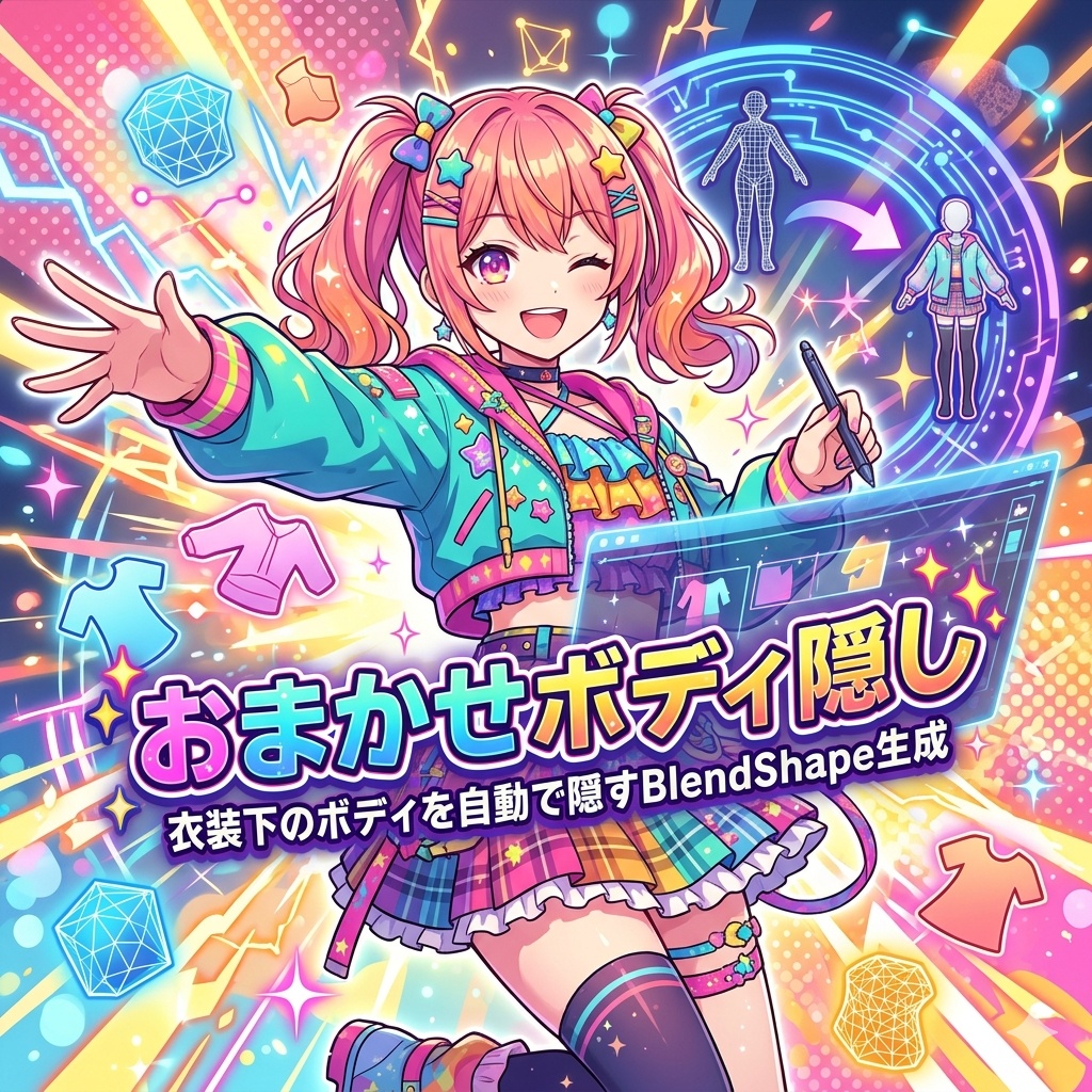 おまかせボディ隠し - 衣装下のボディを自動で隠すBlendShape生成