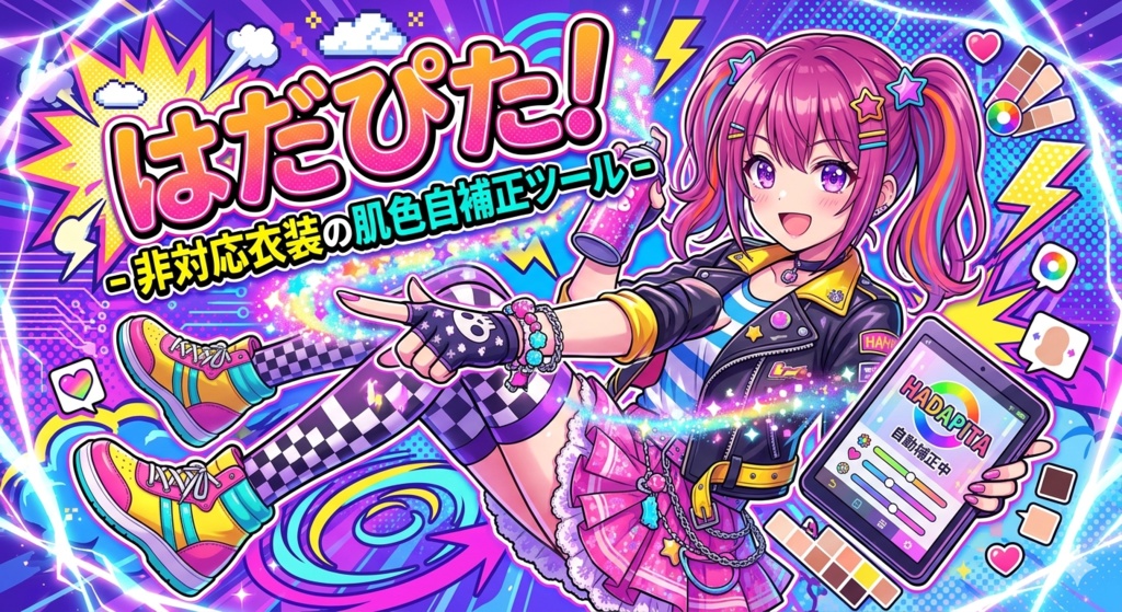 はだぴた - 非対応衣装の肌色自動補正ツール