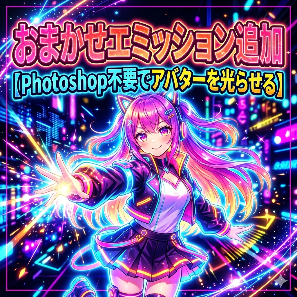 おまかせエミッション追加【Photoshop不要でアバターを光らせる】